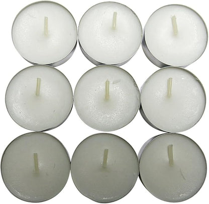 CandleNScent Unscented Tealight Candles, 30 Pack, White, Made in USA
