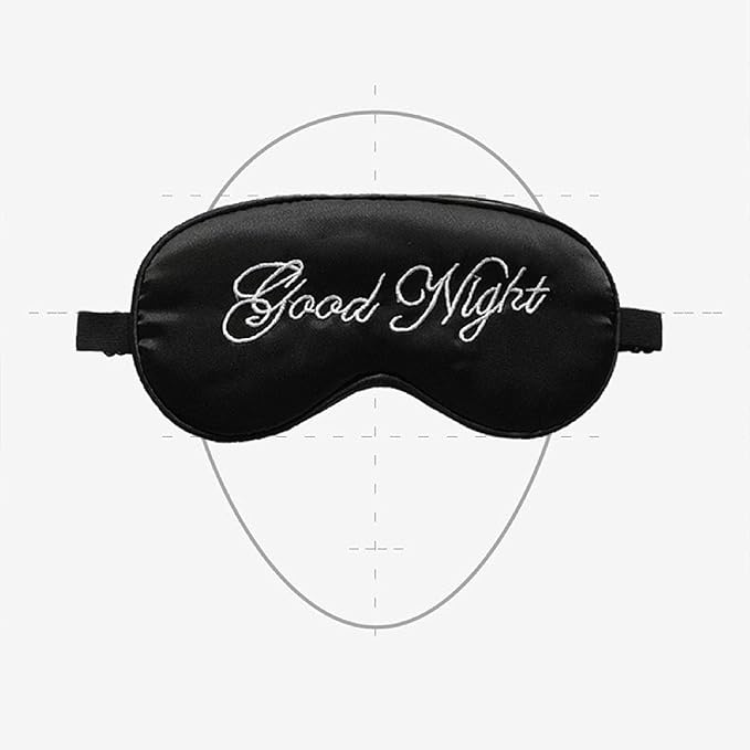 Sleep Cover Silk Soft Plush Eye Cover, Adjustable Strap Sleeping Eye Blinder Night Eyeshade Cover for Sweet Sleep Travel Nap Dry Puffy Eye Relax 1PCS Black