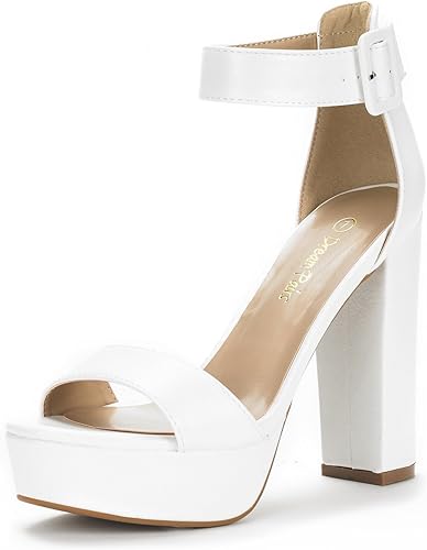 DREAM PAIRS Women's Hi-lo Heeled Sandal