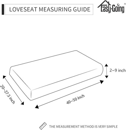 Easy-Going Stretch Loveseat Cushion Cover Sofa Cushion Furniture Protector Sofa Seat Sofa Slipcover Sofa Cover Soft Flexibility with Elastic Bottom(Loveseat Cushion, Classic Blue)