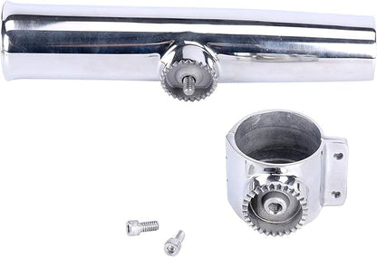 Amarine Made 2 Pack of Stainless Steel Tournament Style Rod Holder,Transom Mounted,Wall Mounted,Top Mounted - Angle Adjustable for Rail 1-58" to 2"