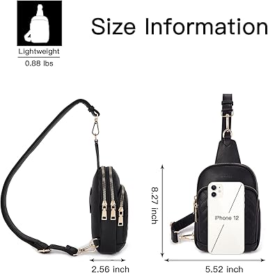 Telena Sling Bag for Women Crossbody Bags Fanny Packs for Women Cross Body Waist Pack with Detachable Strap