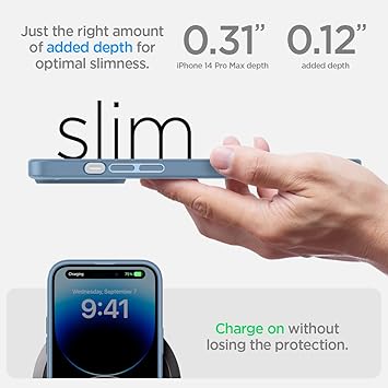 Spigen Ultra Hybrid Designed for iPhone 14 Pro Max Case (2022) [Anti-Yellowing], [Military-Grade Protection] - Sierra Blue
