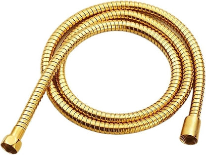 Gold 60cm-200cm Stainless Steel Flexible Shower Hose Pipe Double Lock with (Color : Gold, Size : 120cm)