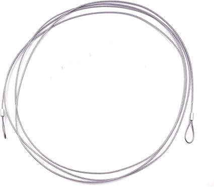 Safety Cable Lock 60 Long, Lightning Bulbs Hanging Safety Cable Lightweight Braided Stainless Steel by COOINS (120 Inch)