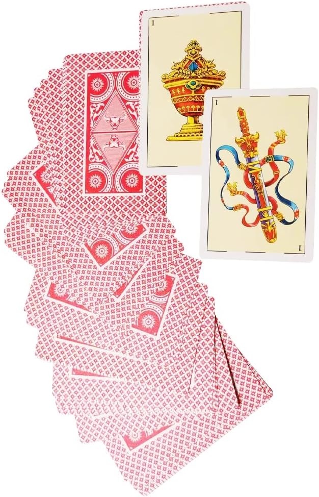 CDBXRA 2 Decks Spanish Playing Cards Cartas Españolas, Baraja Española, Briscas Cards Puerto Rico, Mexican Playing Cards, Plastico Spanish Cards, Barajas Espanolas Plasticas(with Playing Card Boxes)