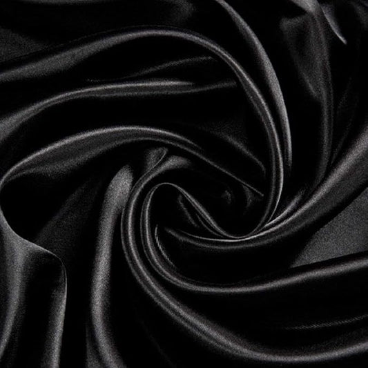3 Piece Set - Super Soft Easy Care Satin Silk 3 Piece Set with 12'' Deep Pocket - Wrinkle, Fade, Stain Resistant - 3 Piece - (1 Fitted Sheet and 2 Pillowcases) Queen Size, Black
