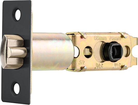 Adjustable Door Latch 2-38''(60mm)or 2-34''(70mm), 45 Turning Angle Universal Door Lock Replacement Part with 516'' Square Hole, Suitable for Interior Door and Front Door Leverset Latch.