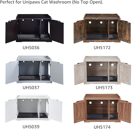 unipaws Cat Litter Trapping Mat, Litter Box Scatter Control Pad, Litter Free Floors and Urine Waterproof, Gentle on Paws, No Phthalate