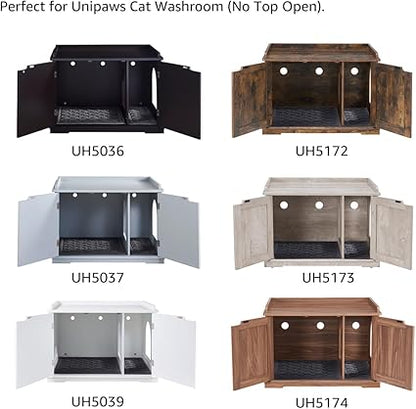 unipaws Cat Litter Trapping Mat, Litter Box Scatter Control Pad, Litter Free Floors and Urine Waterproof, Gentle on Paws, No Phthalate