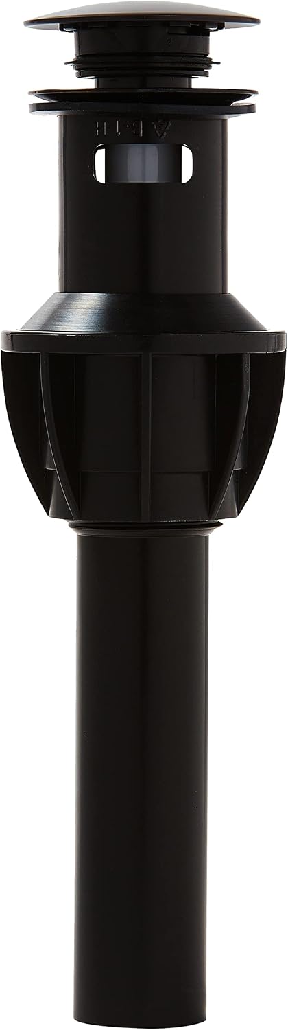 Pfister Push & Seal Pop Up Drain Stopper Assembly Kit for Bathroom Sink, Matte Black Finish, 972097B