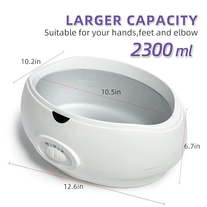 Paraffin Wax Machine for Hand and Feet 2300ml Paraffin Wax Bath Warmer Hands Foot Spa Kit with Lavender Wax Refills Glove Liners Thermal Mitts Booties