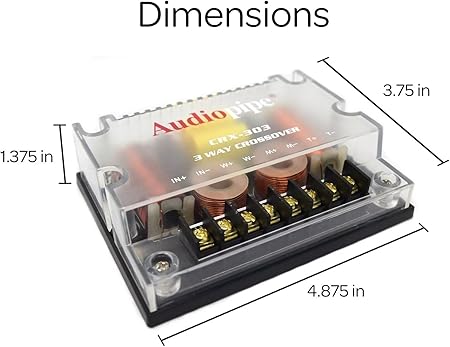 Audiopipe 3 Way Crossover CRX-303 300 Watts Passive Crossover Car Audio 4 Ohm