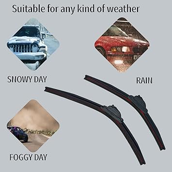 OEM Quality 26 "+ 18" Quality all-weather durable stable quiet wiper blades + Suitable for all weather (2 blades)