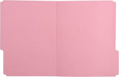 Basics File Folders, Letter Size, 1/3 Cut Tab, Pink, 36-Pack