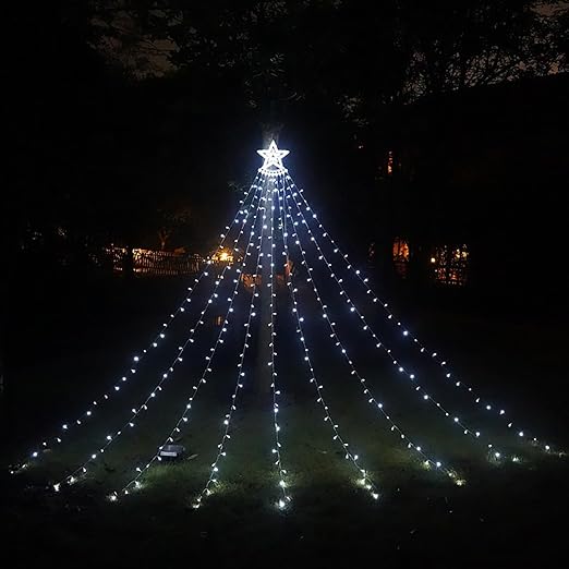 IAMAGOODLADY Christmas Decorations,Christmas Lights Outdoor 350LED 11.5FT 9 Strand Christmas Decorations with 8 Lighting ModesMemory Function,Star String Lights Only Lightning Deals of Today