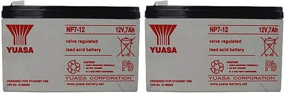 Yuasa NP7-12 12V 7AH Battery (2 Pack)