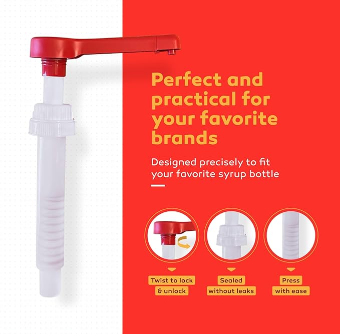 Sauce Pump Dispenser. Fontana Sauce. Coffee Beverage Syrup (63 oz Bottle) Dispensing Pump Set of 2. Fits Torani and Davinci Sauce Bottle