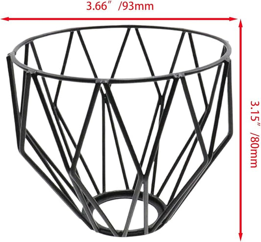 Metal lamp cover, metal cage shade, vintage rustic bulb cover, metal lamp protector for hanging lighting cable, farm accessory, bedroom,