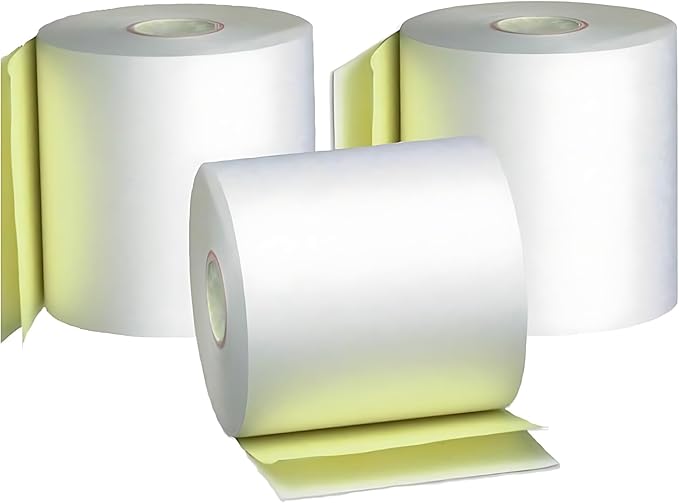 3" x 90' 2 Ply 10 Rolls White Canary Carbonless Paper Kitchen Receipt Printer POS System Cash Register Compatible with Clover Epson SNBC Star Sam4s Ellix Bixolon (10 Rolls, 3" x 90 ft 2 Ply)