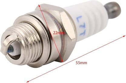 Lawn Mower Spark Plug,55 x 22mm 2 - Cycle Chainsaw Engine Spark Plug Chainsaw Lawn Mower Engine Replacement Accessory for Motors