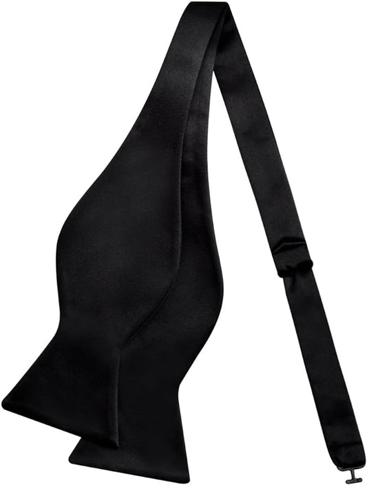 Alizeal Mens Solid Self Bow Tie Jacquard Woven Bowtie for Men Tuxedo