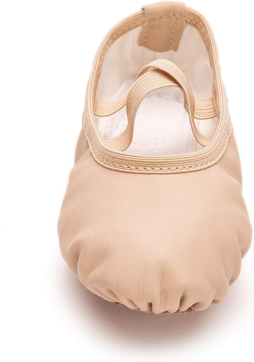Ballet Shoes for Girls/Toddlers/Kids/Women, Leather Yoga Shoes/Ballet Slippers for Dancing