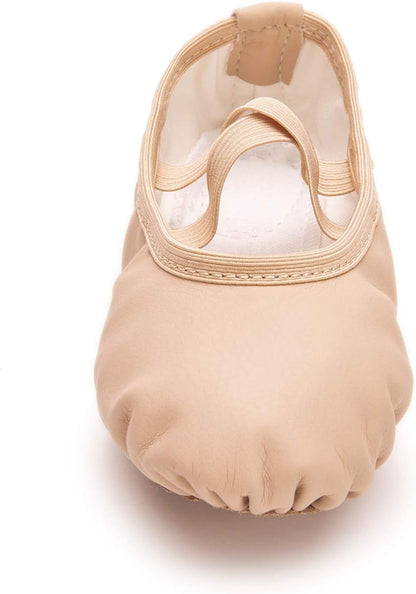 Ballet Shoes for Girls/Toddlers/Kids/Women, Leather Yoga Shoes/Ballet Slippers for Dancing