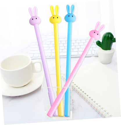 Office Ink Pens Rabbit Design 16pcs Plastic Gel Pens School Writing Stationery Smooth Writing Colorful Random Color