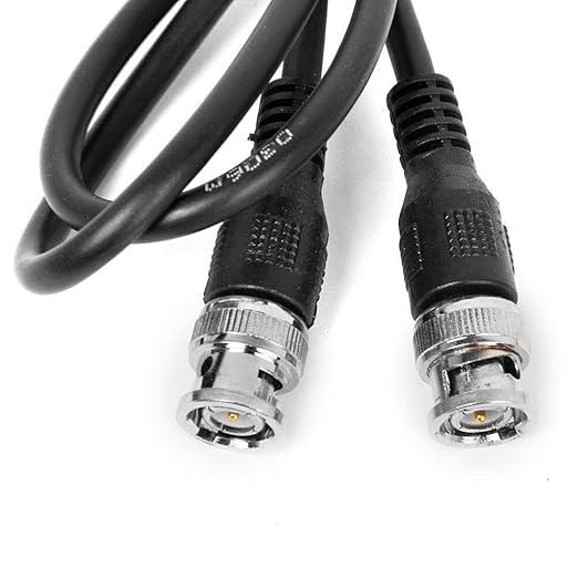 1m BNC Cable - RG58 Coaxial Cable for CCTV Camera - BNC Male to BNC Male Connectors