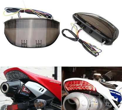 Smoked ATV LED Taillight 12V Motorcycle Brake Light with LED Turn Signals Compatible with 2003-2006 Honda CBR600RR 2004-2007 CBR1000RR