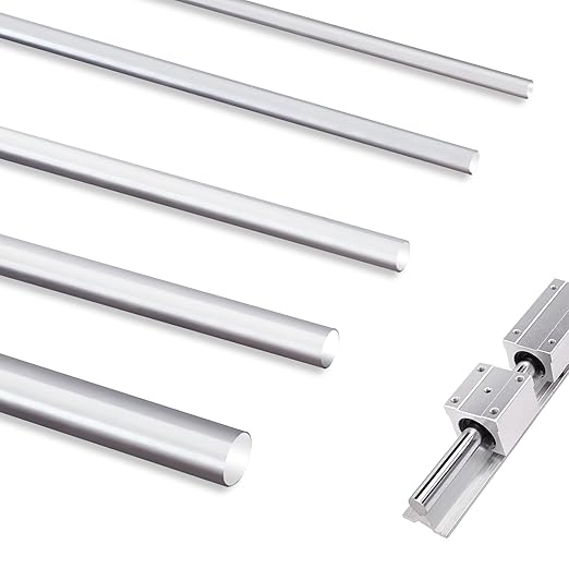 1 Pc 12'' x 24'' Chrome Plated Carbon Steel Round Rod, Chrome Coated Steel Round Bar for Shaft Gear Drill Lathes Boring Machine Turning Miniature Axle, Cylindrical Pin DIY Craft Tool