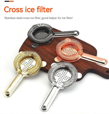 Cocktail Strainer,hawthorne strainer,Stainless Steel Bar Strainer, Bar Tool Drink Strainer with 100 Wire Spring for Professional Bartenders and Mixologists Professional for Bar Restaurant Home