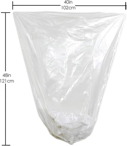 TYPLASTICS 40-45 Gallon Clear Trash Can Liners - 40" x 48"  High Density Garbage Bags - Case of 250  Multipurpose for Office, Outdoor, Recycling, Industrial and Commercial