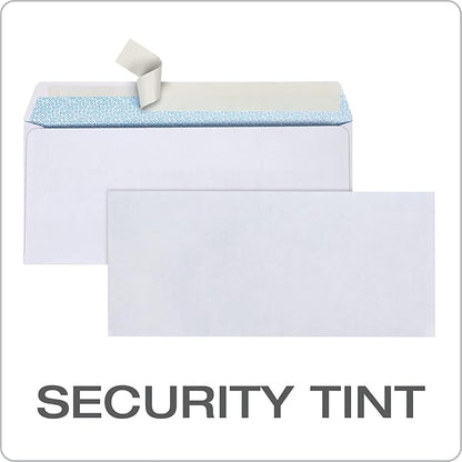 Columbian 10 Security Envelopes, 500Box, No Window, 4-18 x 9-12 Inches, Release  Seal Self Seal, White (COLO151)
