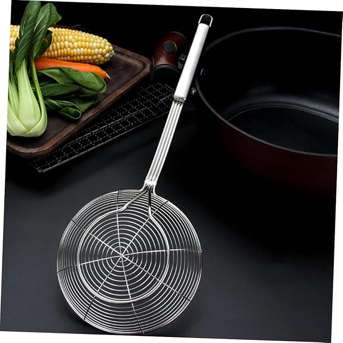 Unomor Oil Filter Spoon for Kitchen Use Hot Pot Strainer Scoop Stainless Steel Sturdy and Easy to