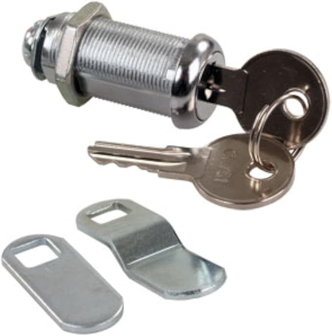 JR Products 00335 Standard Compartment Door Key Lock - 1-3/8"
