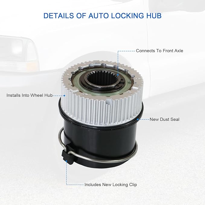 4WD Auto Locking Hub for 1999-2004 Ford F250 F350 F450 F550 2001-2002 Ford Expedition 2000-2005 Ford Excursion 2001-2002 Lincoln Navigator Replace 600-203, 1C3Z-3B396-CB