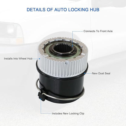 4WD Auto Locking Hub for 1999-2004 Ford F250 F350 F450 F550 2001-2002 Ford Expedition 2000-2005 Ford Excursion 2001-2002 Lincoln Navigator Replace 600-203, 1C3Z-3B396-CB