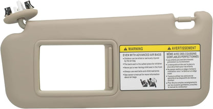 Lalf Beige Sun Visor Fit for Toyota 2006-2013 RAV4 with Light Replace 74310-42501-A1 74320-42501A1 (Left)
