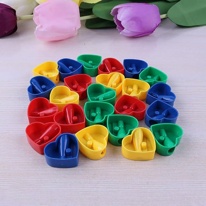 25 Pcs Mini Colorful Heart Pencil Sharpeners Manual Handheld Pencil Sharpeners for Kids