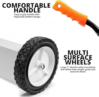 NEIKO 53418A 36-Inch Magnetic Pickup Sweeper with Wheels, Adjustable Handle, and Floor Magnet, Heavy-Duty Magnet to Pick Up Nails, 55-Pound Capacity
