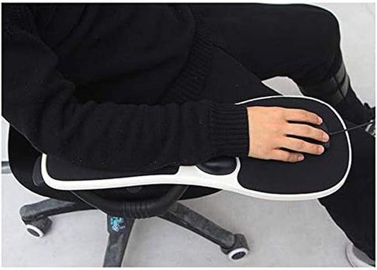 Chair Armrest Mouse Pad Arm Wrist Rest Mosue Pad Ergonomic Hand Shoulder Support Pads,White