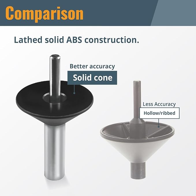 POWERTEC Router Centering Pin and Cone Set for Porter Cable Style Router Sub Bases with 1/2" & 1/4" Ends, Calibrate Router Base Plates, Centering Template Guides on Routers Tool & Accessories - 71833