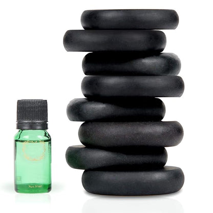 Basalt Massage Stones - 8 Extra Large Basalt Massage Rocks for Hot Rock Massages, 3.15 Inch Round Hot Stones for Massage, Essential Spa Massage Supplies