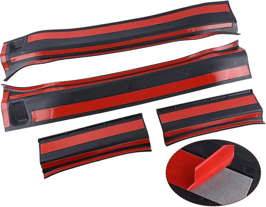 Door Sill Guards Kit Door Entry Guards Compatible with 2018-2024 Jeep Wrangler JL JLU Gladiator JT 4-Door Accessories Parts