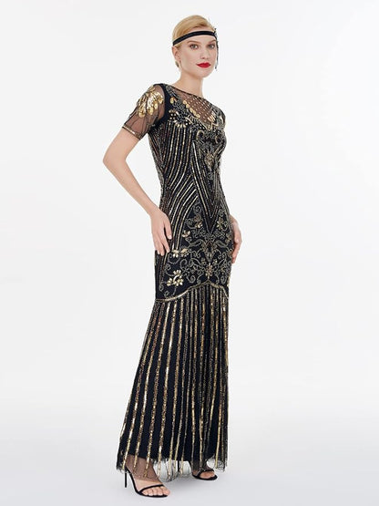 FAIRY COUPLE Women‘s Maxi Long Evening Prom Sequin Dress