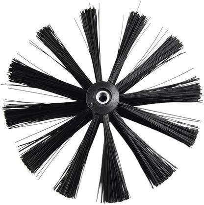 100150mm Chimney Cleaning Brush Dryer Vent Cleaning Brush Lint Remover M8 Thread Bristle Head for Duct Pipe Maintenance Household Tool for Cleaning Dryer Ducts(100mm)