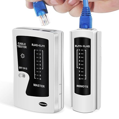 Network Ethernet Cable Tester for LAN RJ45 Cat5 Cat5e Cat6 Cat6a Cat7 UTPShielded Cable and RJ11 RJ12