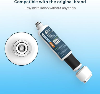Crystala Filters Replacement for Bosch Ultra Clarity Pro Water Filter, Compatible with BORPLFTR50, 12033030, 11025825, 12028325, BORPLFTR55, WFC100MF, WFS200MF (1 Pack)